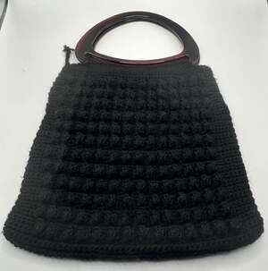 Vintage Black Crochet Handbag